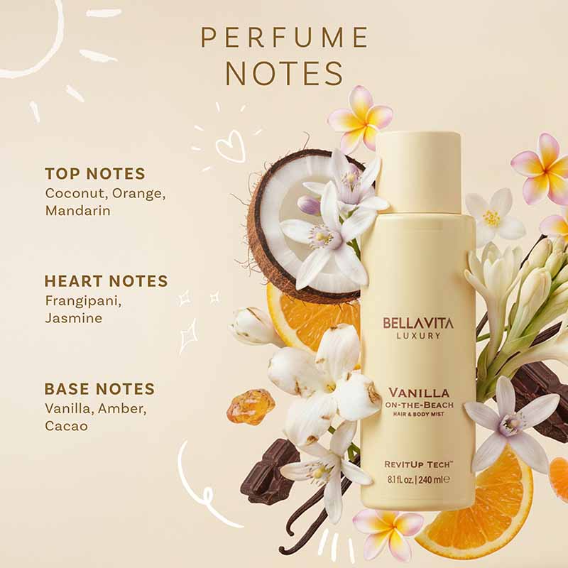 Bellavita Luxury Hair & Body Mist - Vanilla-on-the-Beach - Image 4