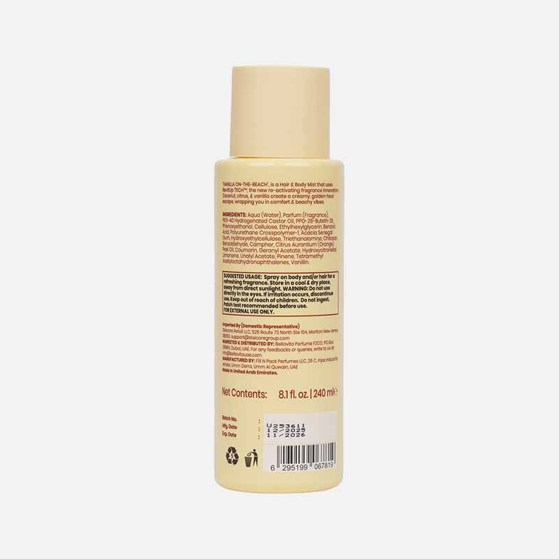 Bellavita Luxury Hair & Body Mist - Vanilla-on-the-Beach - Image 9